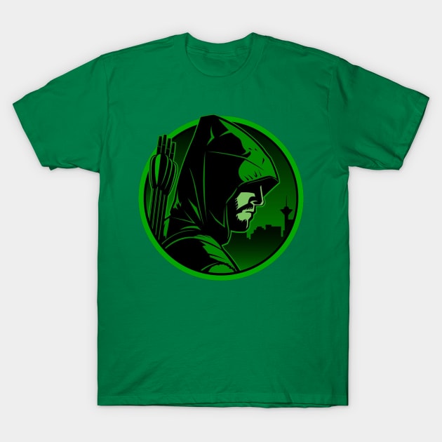 Green Arrow Art Emblem T-Shirt by Heroified